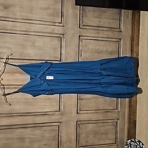 NWT - Banana Republic midi dress, blue, size 10